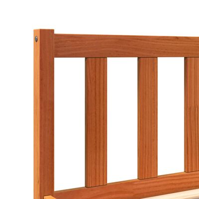 vidaXL Estructura de cama sin colchón madera maciza marrón 75x190 cm