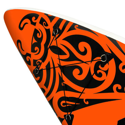 vidaXL Juego de tabla de paddle surf inflable naranja 305x76x15 cm