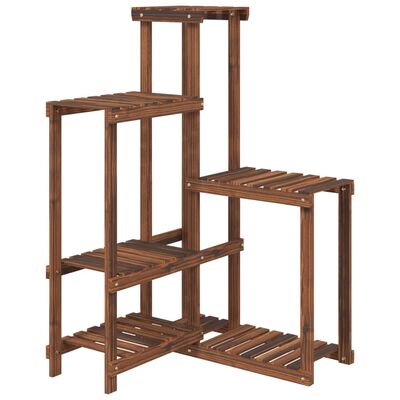 vidaXL Soporte para flores de madera maciza abeto 62,5x61,5x101,5 cm