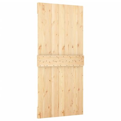 vidaXL Puerta corredera con herrajes madera maciza de pino 100x210 cm