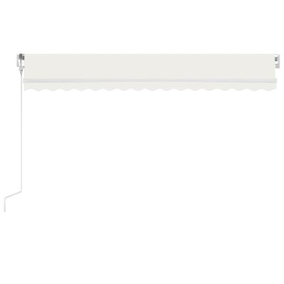 vidaXL Toldo automático con LED y sensor de viento crema 400x350 cm