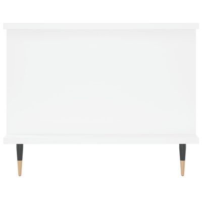 vidaXL Mesa de centro madera contrachapada blanco 90x50x40 cm