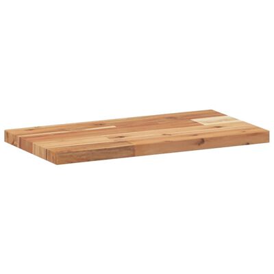 vidaXL Estante flotante madera acacia maciza acabado aceite 60x20x2 cm