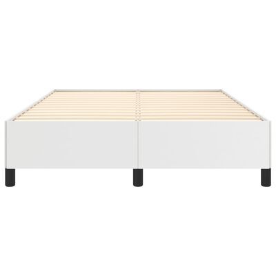 vidaXL Estructura de cama sin colchón cuero sintético blanco 140x190cm