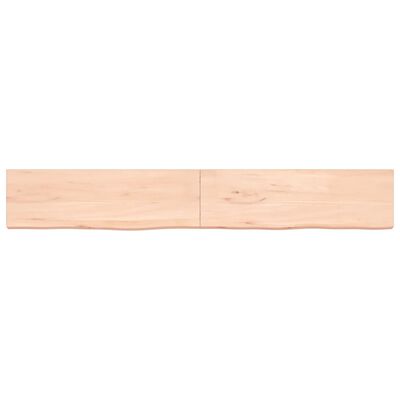 vidaXL Encimera de baño madera maciza sin tratar 200x30x(2-4) cm