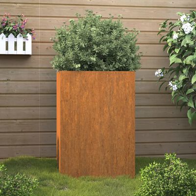 vidaXL Jardinera de acero corten 42x38x75 cm