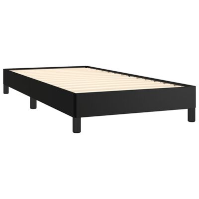 vidaXL Estructura de cama sin colchón cuero sintético negro 90x200 cm