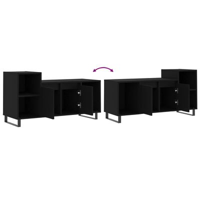 vidaXL Mueble para TV madera contrachapada negro 100x35x55 cm