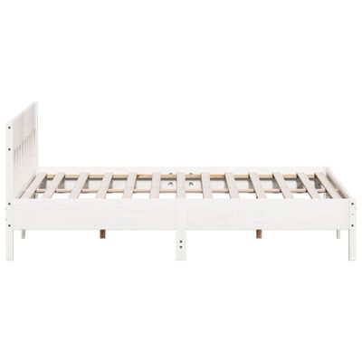 vidaXL Estructura de cama sin colchón madera maciza blanca 200x200 cm