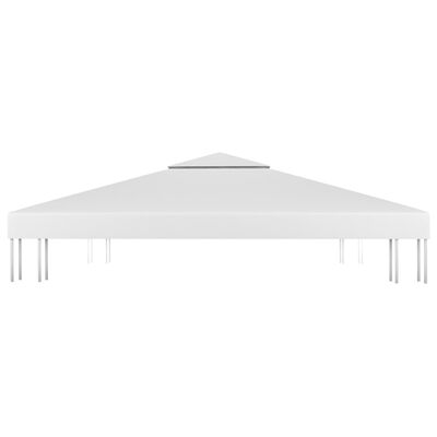 vidaXL Toldo de cenador 2 niveles 310 g/m² 4x3 m blanco