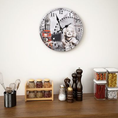 vidaXL Reloj de pared vintage 30 cm