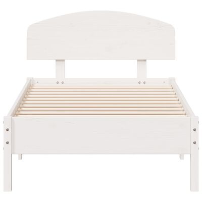 vidaXL Estructura de cama sin colchón madera de pino blanca 90x200 cm