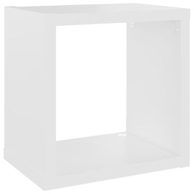 vidaXL Estantes de cubo de pared 6 uds blanco roble 22x15x22 cm