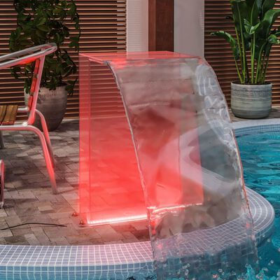 vidaXL Fuente de piscina con LED RGB acrílico 51 cm