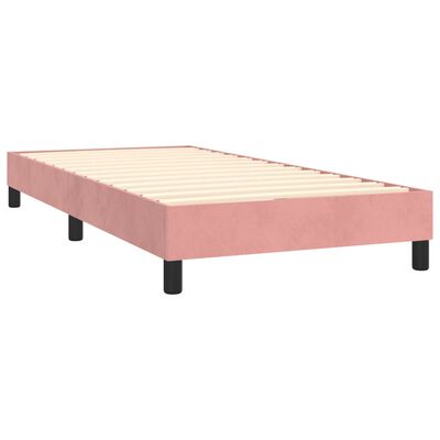 vidaXL Estructura de cama de terciopelo rosa 90x200 cm