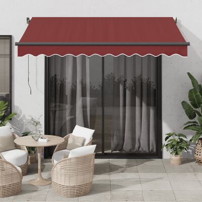 vidaXL Toldo retráctil automático burdeos 300x250 cm