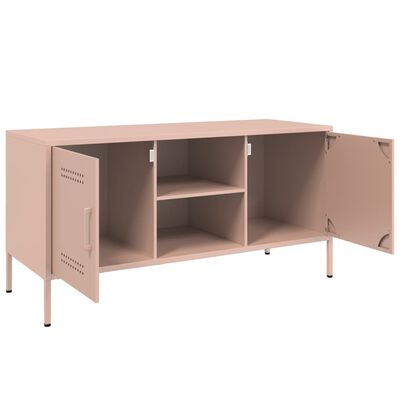 vidaXL Mueble de TV de acero rosa 100,5x39x50,5 cm