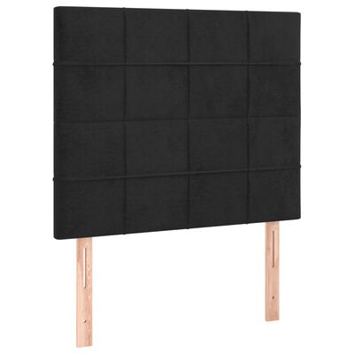 vidaXL Cama box spring con colchón cuero sintético negro 90x190 cm