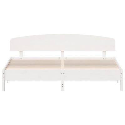 vidaXL Estructura de cama sin colchón madera maciza blanca 200x200 cm