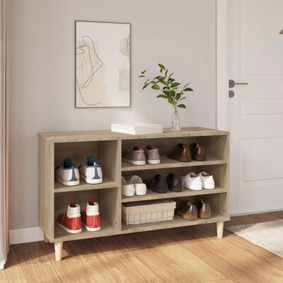 vidaXL Mueble zapatero madera contrachapada roble Sonoma 102x36x60 cm