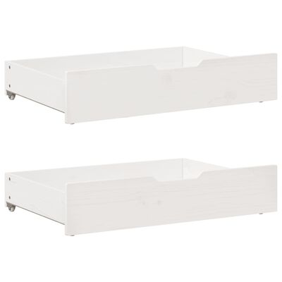 vidaXL Sofá cama nido con cajones madera maciza pino blanca 90x190 cm