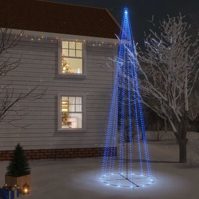 vidaXL Árbol de Navidad cónico 1134 LED azul 230x800 cm