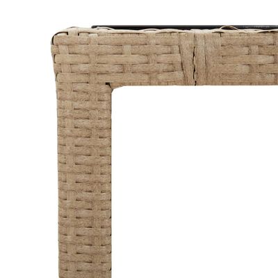 vidaXL Set comedor de jardín 3 pzas con cojines ratán sintético beige