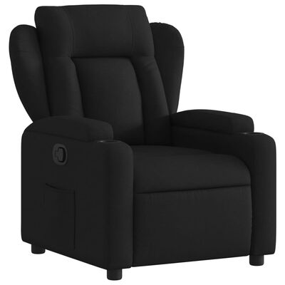 vidaXL Sillón reclinable de tela negro