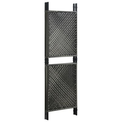 vidaXL Panel de valla ratán sintético gris antracita 2,4x2 m