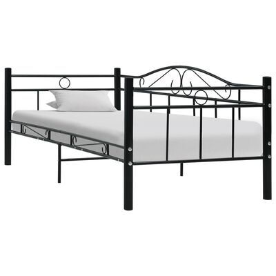 vidaXL Estructura de sofá cama sin colchón metal negro 90x200 cm