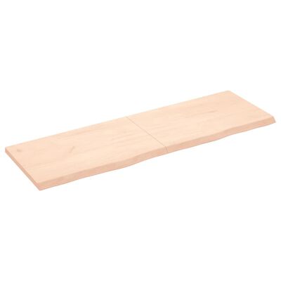 vidaXL Tablero de mesa madera maciza roble sin tratar 160x50x(2-4) cm