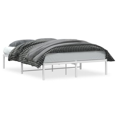 vidaXL Estructura de cama de metal blanca 140x190 cm