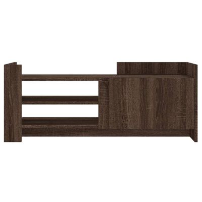 vidaXL Mueble TV madera contrachapada color marrón roble 100x35x40 cm