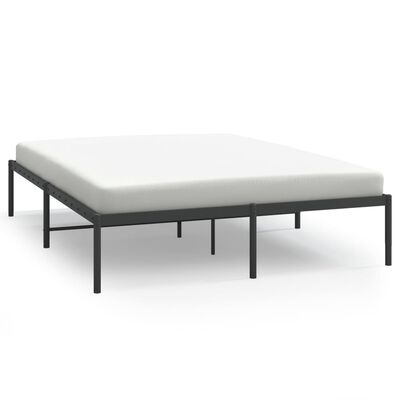 vidaXL Estructura de cama sin colchón metal negro 140x200 cm