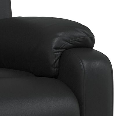 vidaXL Sillón reclinable de cuero sintético negro