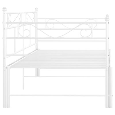 vidaXL Sofá cama extraíble sin colchón metal blanco 90x200cm