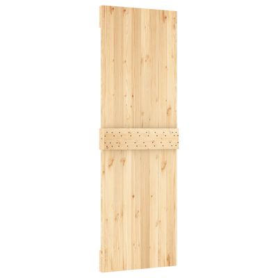 vidaXL Puerta corredera con herrajes madera maciza de pino 70x210 cm