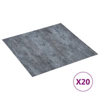 vidaXL Tarimas de suelo autoadhesivas 20 uds PVC mármol gris 1,86 m²