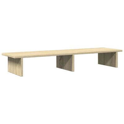 vidaXL Soporte de pantalla madera ingeniería roble Sonoma 100x27x15 cm