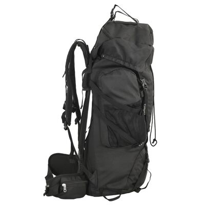 vidaXL Mochila de senderismo tela oxford negro 60 l