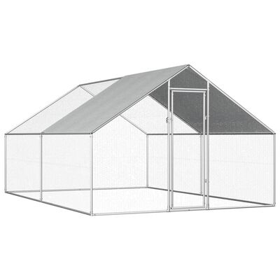 vidaXL Jaula gallinero de exterior de acero galvanizado 2,75x4x1,92 m