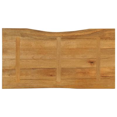 vidaXL Tablero de mesa borde natural madera maciza mango 120x60x2,5 cm