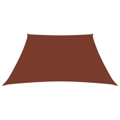 vidaXL Toldo de vela trapezoidal de tela oxford terracota 2/4x3 m