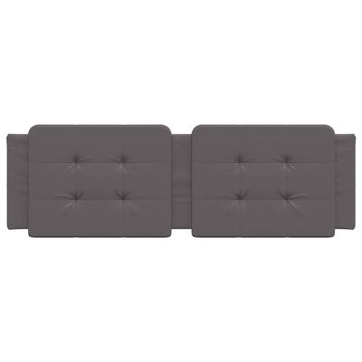 vidaXL Cabecero de cama acolchado cuero sintético gris 160 cm