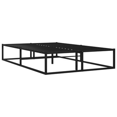 vidaXL Estructura de cama sin colchón metal negro 120x200 cm