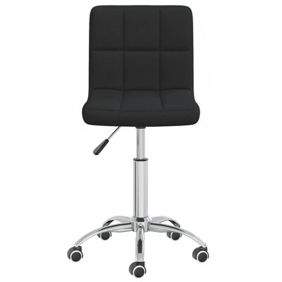 vidaXL Sillas de comedor giratorias 2 unidades tela negro