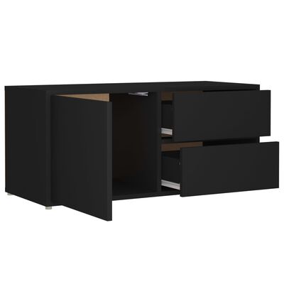 vidaXL Mueble para TV madera contrachapada negro 80x34x36 cm