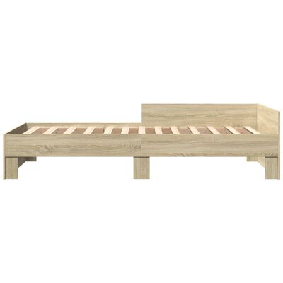 vidaXL Estructura de cama sin colchón madera roble Sonoma 90x200 cm