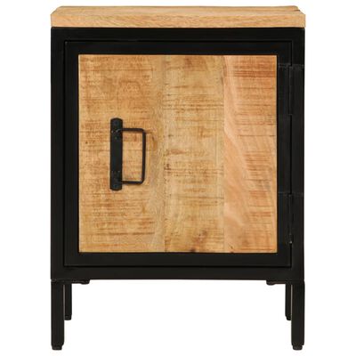 vidaXL Mesita de noche de madera maciza de mango rugosa 40x30x52,5 cm