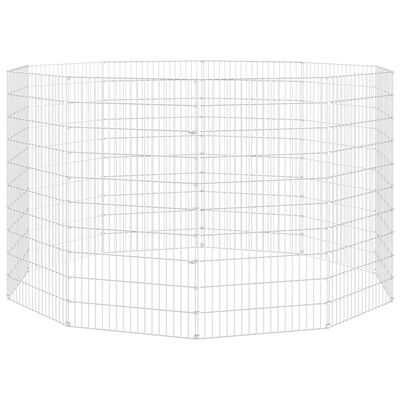 vidaXL Recinto animales corral 10 paneles hierro galvanizado 54x100 cm